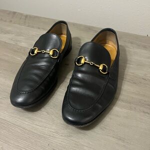 Gucci Jordaan Horsebit Leather Loafers